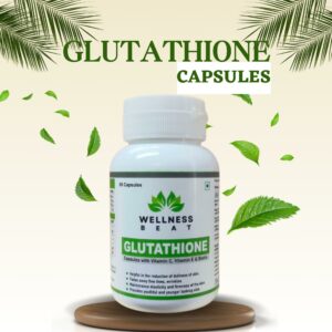 Wellness Beat Glutathione 500 mg capsules with Vitamin E & C for skin- 60 capsules